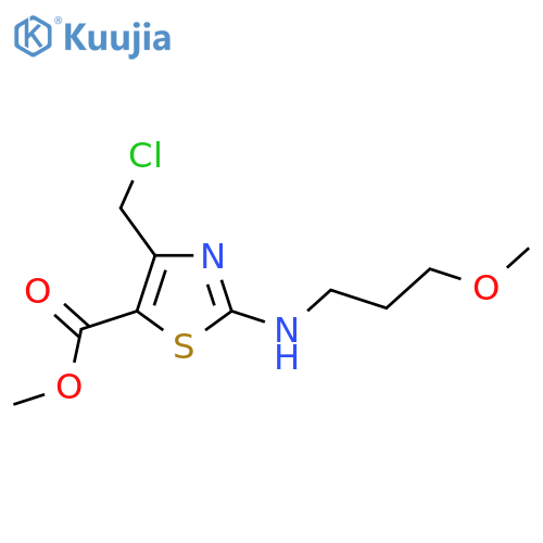 methyl 4-(chloromethyl)-2-(3-methoxypropyl)amino-1,3-thiazole-5-carboxylate structure