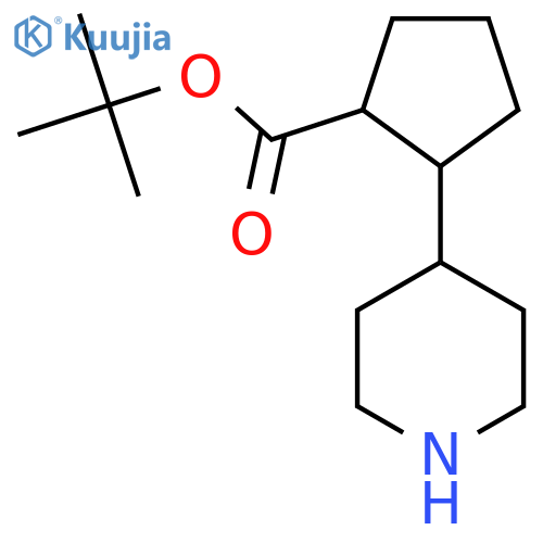 Tert-butyl 2-(piperidin-4-yl)cyclopentane-1-carboxylate structure