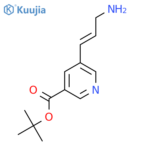 Tert-butyl 5-(3-aminoprop-1-en-1-yl)pyridine-3-carboxylate structure