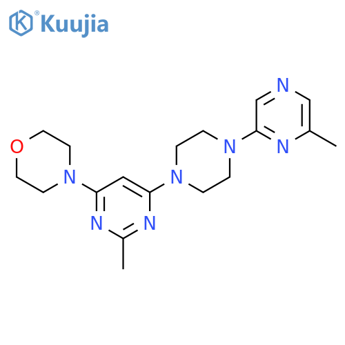 4-{2-methyl-6-[4-(6-methylpyrazin-2-yl)piperazin-1-yl]pyrimidin-4-yl}morpholine structure