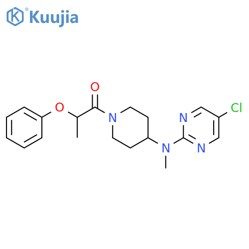 1-{4-[(5-chloropyrimidin-2-yl)(methyl)amino]piperidin-1-yl}-2-phenoxypropan-1-one structure