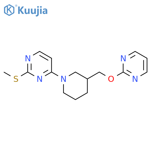2-(methylsulfanyl)-4-{3-[(pyrimidin-2-yloxy)methyl]piperidin-1-yl}pyrimidine structure