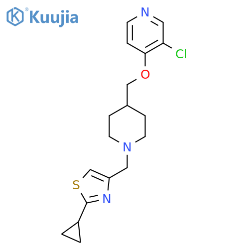 3-Chloro-4-({1-[(2-cyclopropyl-1,3-thiazol-4-yl)methyl]piperidin-4-yl}methoxy)pyridine structure