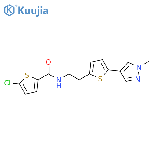 5-chloro-N-{2-[5-(1-methyl-1H-pyrazol-4-yl)thiophen-2-yl]ethyl}thiophene-2-carboxamide structure