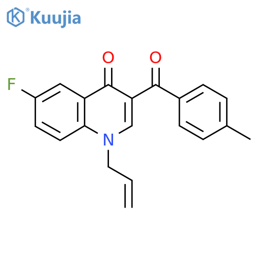 6-Fluoro-3-(4-methylbenzoyl)-1-(prop-2-en-1-yl)-1,4-dihydroquinolin-4-one structure