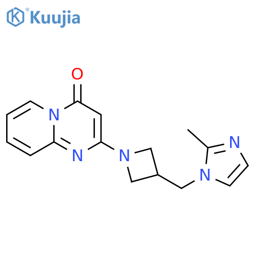 2-{3-[(2-methyl-1H-imidazol-1-yl)methyl]azetidin-1-yl}-4H-pyrido[1,2-a]pyrimidin-4-one structure