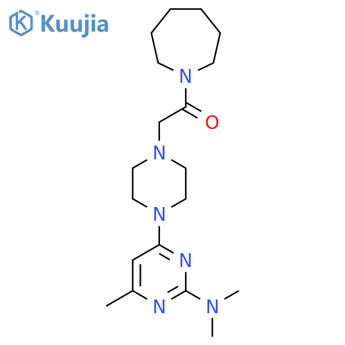 1-(Azepan-1-yl)-2-{4-[2-(dimethylamino)-6-methylpyrimidin-4-yl]piperazin-1-yl}ethan-1-one structure