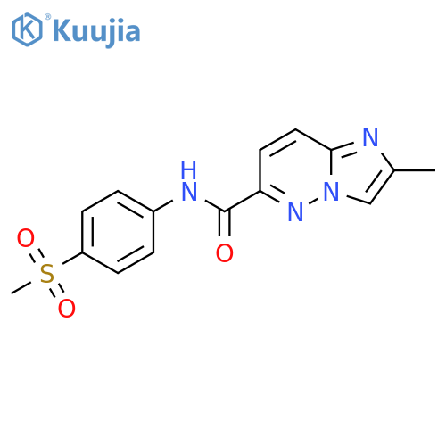 N-(4-methanesulfonylphenyl)-2-methylimidazo[1,2-b]pyridazine-6-carboxamide structure