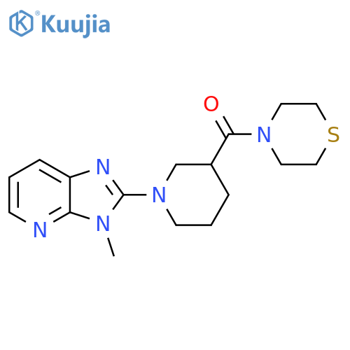 4-(1-{3-methyl-3H-imidazo[4,5-b]pyridin-2-yl}piperidine-3-carbonyl)thiomorpholine structure