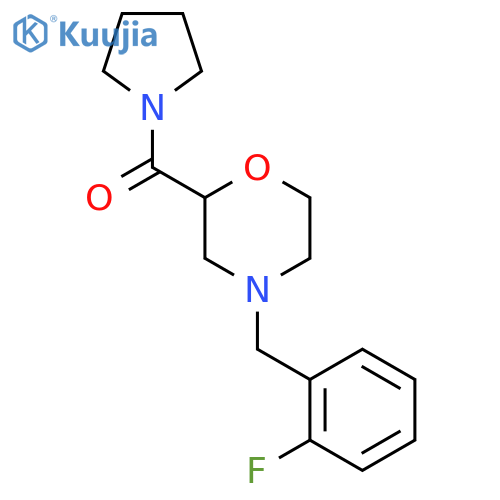 4-[(2-Fluorophenyl)methyl]-2-(pyrrolidine-1-carbonyl)morpholine structure
