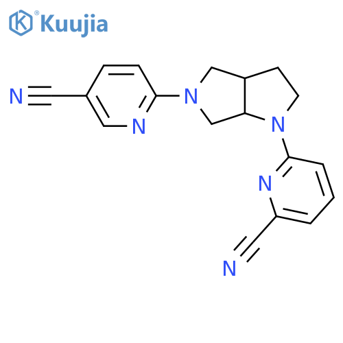 6-[5-(5-Cyanopyridin-2-yl)-octahydropyrrolo[3,4-b]pyrrol-1-yl]pyridine-2-carbonitrile structure