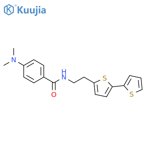 N-(2-{[2,2'-bithiophene]-5-yl}ethyl)-4-(dimethylamino)benzamide structure