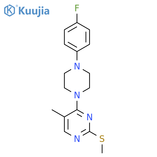 4-[4-(4-Fluorophenyl)piperazin-1-yl]-5-methyl-2-(methylsulfanyl)pyrimidine structure