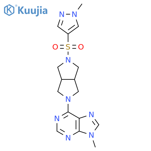 9-methyl-6-{5-[(1-methyl-1H-pyrazol-4-yl)sulfonyl]-octahydropyrrolo[3,4-c]pyrrol-2-yl}-9H-purine structure