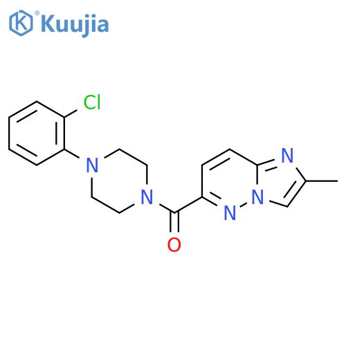 1-(2-Chlorophenyl)-4-{2-methylimidazo[1,2-b]pyridazine-6-carbonyl}piperazine structure