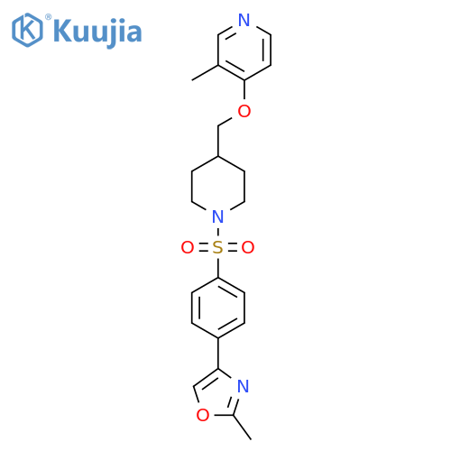 3-Methyl-4-({1-[4-(2-methyl-1,3-oxazol-4-yl)benzenesulfonyl]piperidin-4-yl}methoxy)pyridine structure