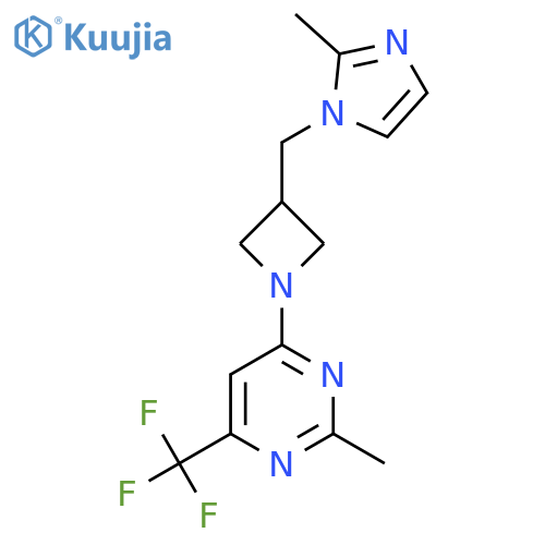 2-methyl-4-{3-[(2-methyl-1H-imidazol-1-yl)methyl]azetidin-1-yl}-6-(trifluoromethyl)pyrimidine structure