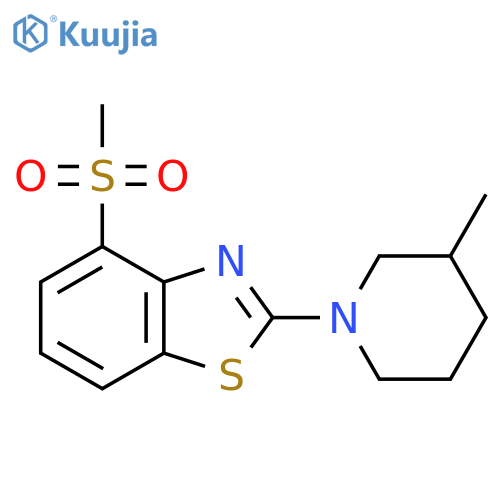 4-Methanesulfonyl-2-(3-methylpiperidin-1-yl)-1,3-benzothiazole structure