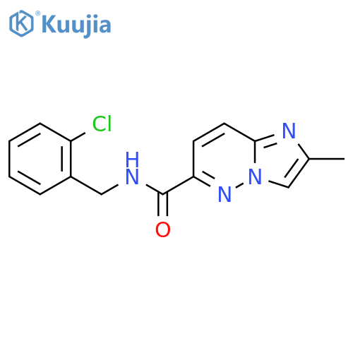 N-[(2-chlorophenyl)methyl]-2-methylimidazo[1,2-b]pyridazine-6-carboxamide structure