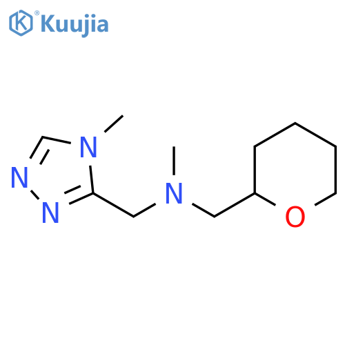 methyl[(4-methyl-4H-1,2,4-triazol-3-yl)methyl][(oxan-2-yl)methyl]amine structure