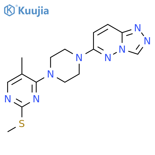5-Methyl-2-(methylsulfanyl)-4-(4-{[1,2,4]triazolo[4,3-b]pyridazin-6-yl}piperazin-1-yl)pyrimidine structure