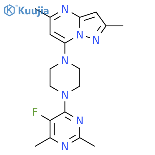 4-(4-{2,5-Dimethylpyrazolo[1,5-a]pyrimidin-7-yl}piperazin-1-yl)-5-fluoro-2,6-dimethylpyrimidine structure