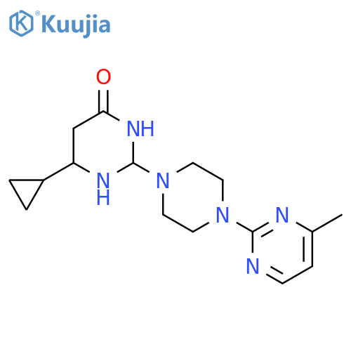 6-Cyclopropyl-2-[4-(4-methylpyrimidin-2-yl)piperazin-1-yl]-3,4-dihydropyrimidin-4-one structure