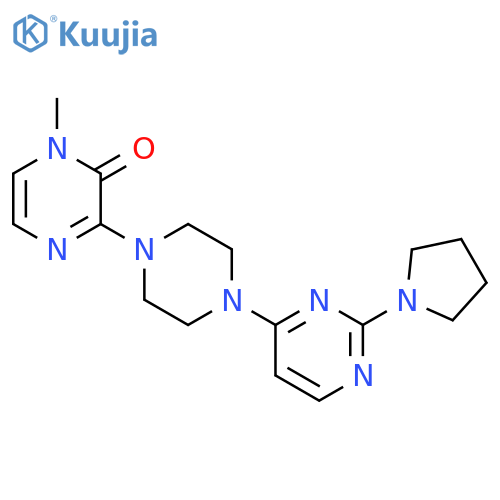 1-methyl-3-{4-[2-(pyrrolidin-1-yl)pyrimidin-4-yl]piperazin-1-yl}-1,2-dihydropyrazin-2-one structure