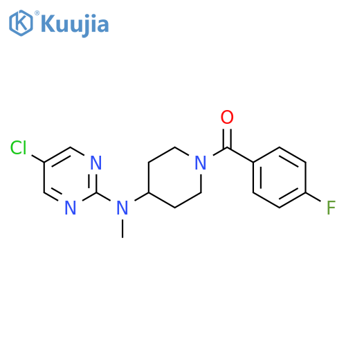 5-chloro-N-[1-(4-fluorobenzoyl)piperidin-4-yl]-N-methylpyrimidin-2-amine structure