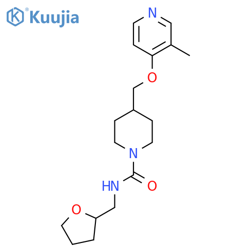 4-{[(3-methylpyridin-4-yl)oxy]methyl}-N-[(oxolan-2-yl)methyl]piperidine-1-carboxamide structure