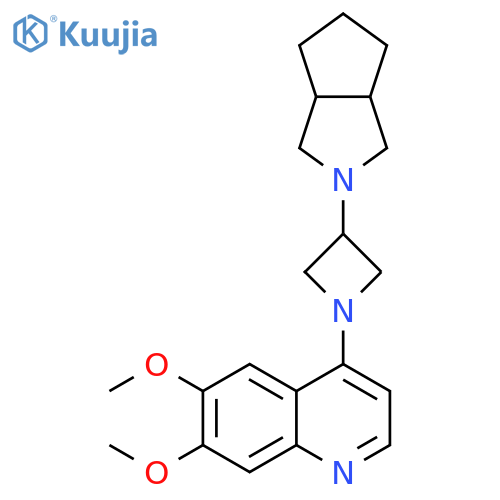 6,7-dimethoxy-4-(3-{octahydrocyclopenta[c]pyrrol-2-yl}azetidin-1-yl)quinoline structure