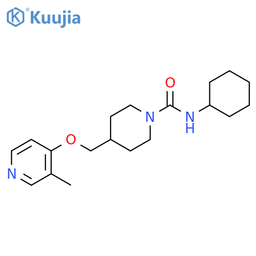 N-cyclohexyl-4-{[(3-methylpyridin-4-yl)oxy]methyl}piperidine-1-carboxamide structure