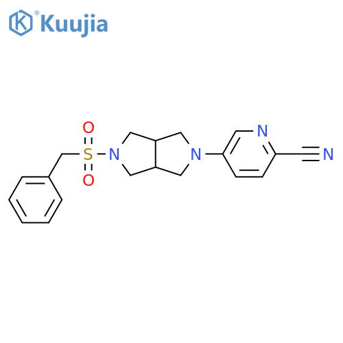 5-{5-phenylmethanesulfonyl-octahydropyrrolo[3,4-c]pyrrol-2-yl}pyridine-2-carbonitrile structure