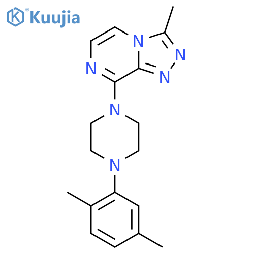 1-(2,5-Dimethylphenyl)-4-{3-methyl-[1,2,4]triazolo[4,3-a]pyrazin-8-yl}piperazine structure