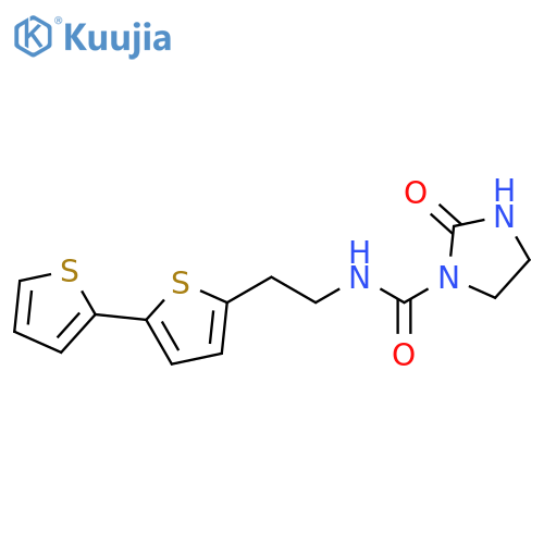 N-(2-{[2,2'-bithiophene]-5-yl}ethyl)-2-oxoimidazolidine-1-carboxamide structure