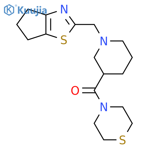 4-[1-({4H,5H,6H-cyclopenta[d][1,3]thiazol-2-yl}methyl)piperidine-3-carbonyl]thiomorpholine structure