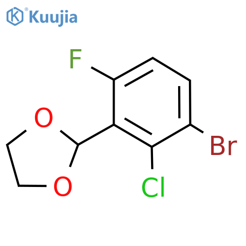 2-(3-Bromo-2-chloro-6-fluorophenyl)-1,3-dioxolane structure