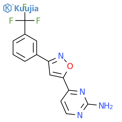 4-{3-3-(trifluoromethyl)phenyl-1,2-oxazol-5-yl}pyrimidin-2-amine structure