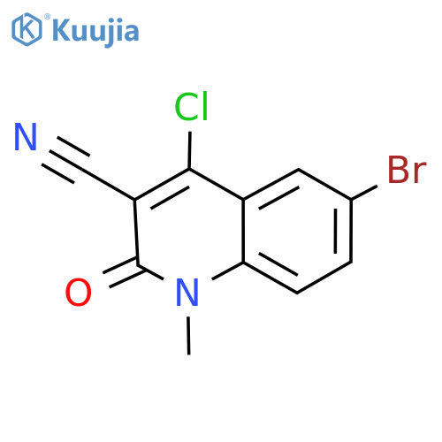 6-Bromo-4-chloro-1,2-dihydro-1-methyl-2-oxo-3-quinolinecarbonitrile structure