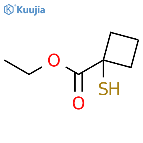 ethyl 1-sulfanylcyclobutane-1-carboxylate structure
