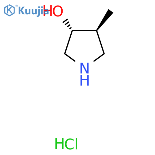trans-4-Methylpyrrolidin-3-ol hydrochloride structure