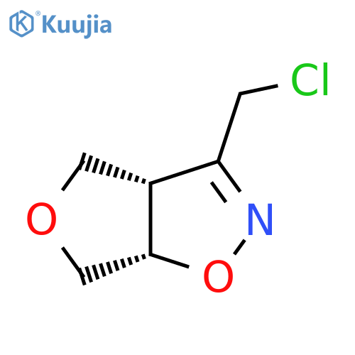 rac-(3aR,6aR)-3-(chloromethyl)-3aH,4H,6H,6aH-furo[3,4-d][1,2]oxazole structure