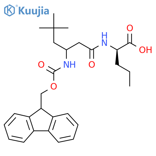 (2R)-2-3-({(9H-fluoren-9-yl)methoxycarbonyl}amino)-5,5-dimethylhexanamidopentanoic acid structure
