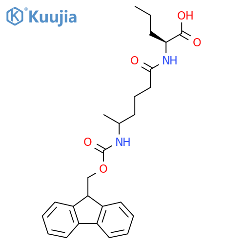 (2S)-2-5-({(9H-fluoren-9-yl)methoxycarbonyl}amino)hexanamidopentanoic acid structure