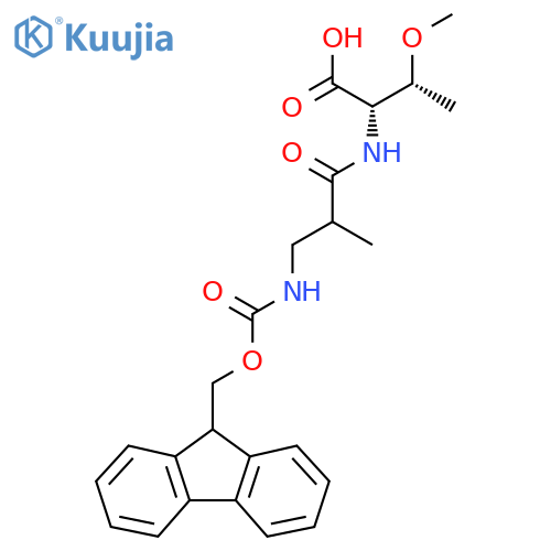 (2S,3R)-2-3-({(9H-fluoren-9-yl)methoxycarbonyl}amino)-2-methylpropanamido-3-methoxybutanoic acid structure