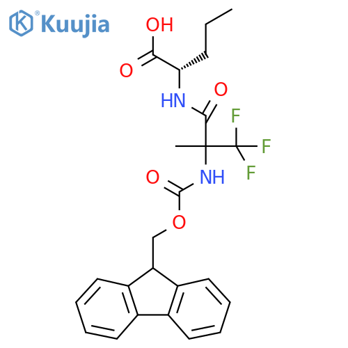 (2S)-2-2-({(9H-fluoren-9-yl)methoxycarbonyl}amino)-3,3,3-trifluoro-2-methylpropanamidopentanoic acid structure