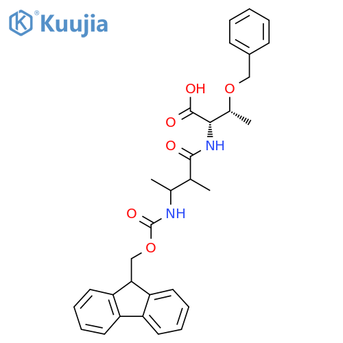 (2S,3R)-3-(benzyloxy)-2-3-({(9H-fluoren-9-yl)methoxycarbonyl}amino)-2-methylbutanamidobutanoic acid structure