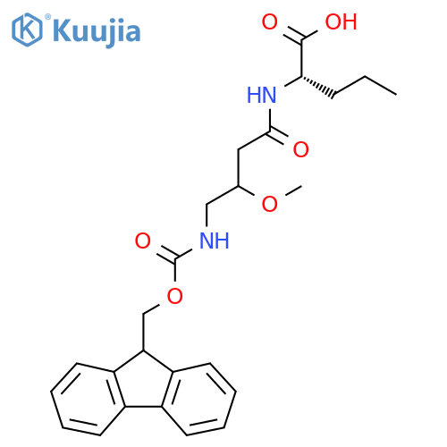 (2S)-2-4-({(9H-fluoren-9-yl)methoxycarbonyl}amino)-3-methoxybutanamidopentanoic acid structure