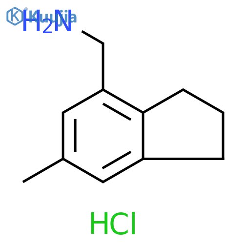 1-(6-methyl-2,3-dihydro-1H-inden-4-yl)methanamine hydrochloride structure