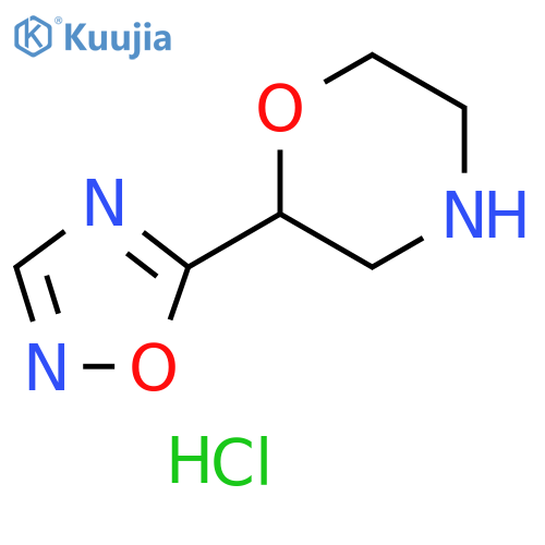 2-(1,2,4-oxadiazol-5-yl)morpholine hydrochloride structure